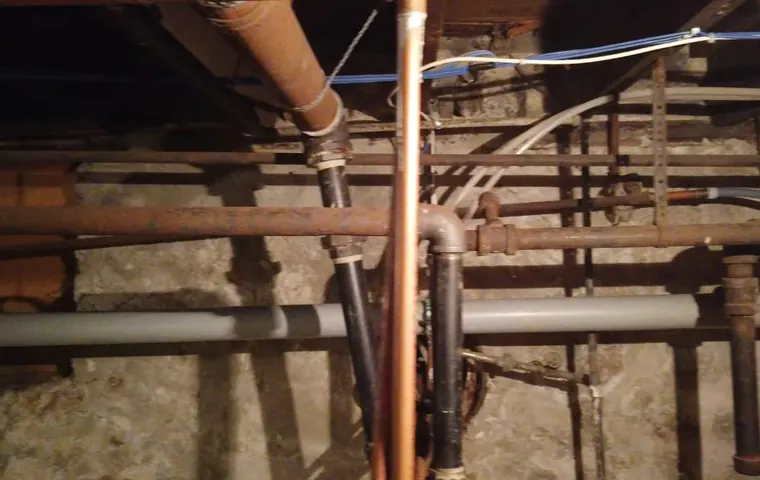 Crawlspace drain pipe repair below a home for plumbing service in Carlisle