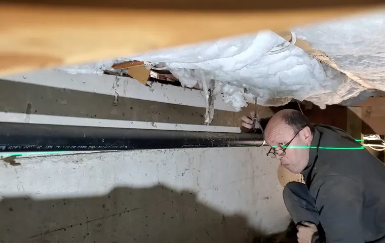 Crawlspace drain pipe repair below a home for plumbing service in Good Hope