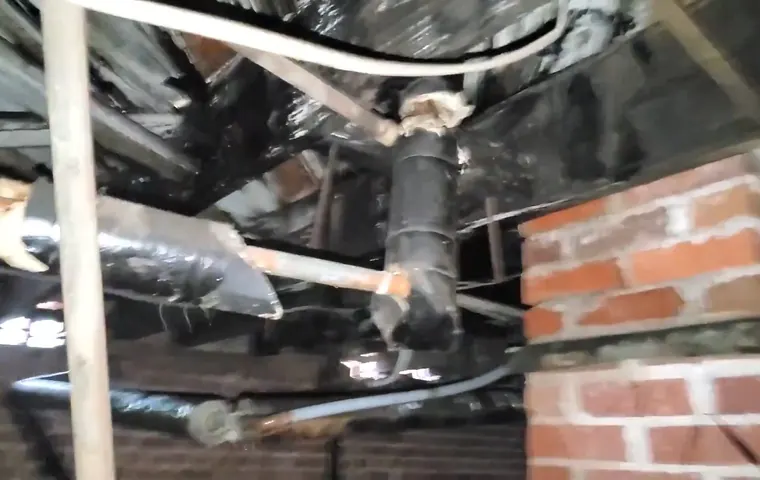 Crawlspace drain pipe repair below a home for plumbing service in Lower Allen Township