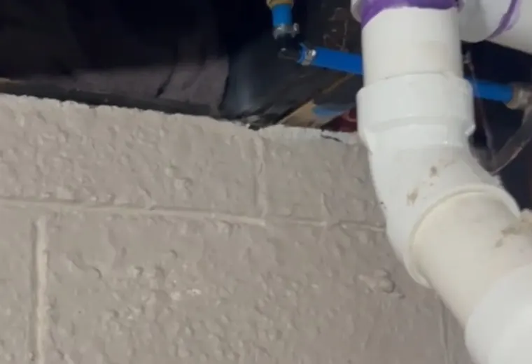 Frozen pipe repair work near exposed wall plumbing for Frozen Pipe Repair service in Mechanicsburg